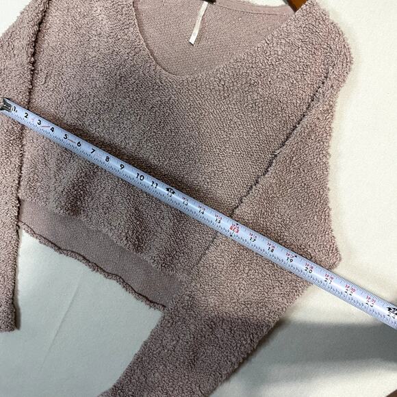 Free People Women's Brookside Tunic Sweater Pink Knit - Size XS - Picture 6 of 7